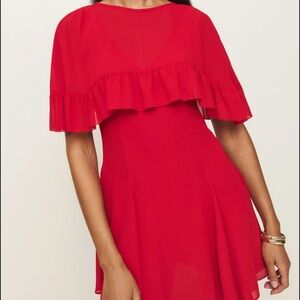 Reformation Vibrant Red Mini Dress